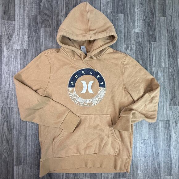Hurley Tan Logo Pullover Hoodie “Since 1999” Men’s M Est 1999 Graphic - Picture 1 of 6